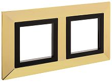 Рамка универсальная DKC Avanti 2-м. металл золото картинка